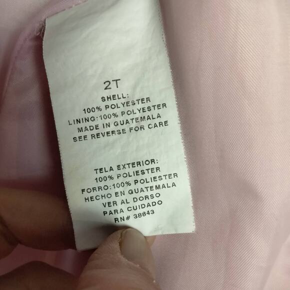 Rothschild Girls 2t Pink Silk Look Formal Hooded Jacket Rosettes Puff Sleeves - Picture 3 of 10